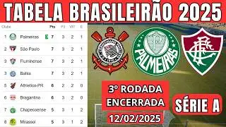 TABELA CLASSIFICA&Ccedil;&Atilde;O DO BRASILEIR&Atilde;O 2026 - CAMPEONATO BRASILEIRO HOJE 2026 BRASILEIR&Atilde;O_12/02 S&Eacute;RIE A