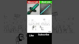 Minecraft vs real life #viral #comedy