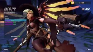 Overwatch: Mercy Witch Skin All Emotes, Poses, Intros and Weapons