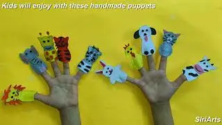 How to make Farm animal Finger Puppets || DIY Felt finger puppets || Pre-school crafts for kids