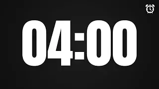 4 Minute Countdown Timer (04:00) | Clean & Accurate 4K UHD | HOW TO | AJ AND DJ PRODUCTIONS