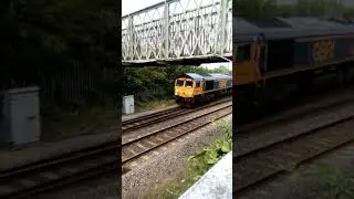 66770 AND 66732 OUT OF WHITEMOOR TO PETERBOURGH MAINT SHED FILMED AT MARCH WEST JN