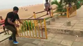 Sangram U Singh ji workout video while trying new outdoor exercise
