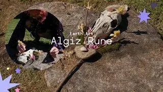 Algiz Rune Earth Art ᛉ