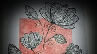 Boho art 🎨 Creative Boho 🎨 red black 🎨 unique art 🎨 Easy to draw 🎨 Easy 🎨 Line art 🎨 Drawing 🎨flower