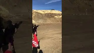 Trying some long distance milk jug shooting
