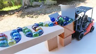 Marble Run Race ASMR ☆  HABA Slopr ＆ Dump Truck Ambulance Garbage Truck Police Car