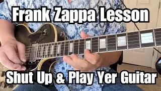 FRANK ZAPPA Guitar Lesson JAM WITH FZ Onscreen Tabs