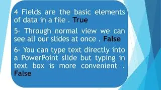 Most important true false questions for 'O' Level, CCC BCC, And other examination