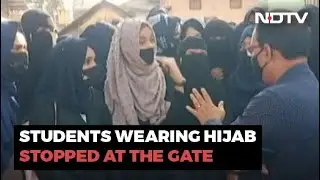 On Camera, Karnataka College Students' 'Allow Us In With Hijab' Plea