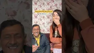 My father guessing the price of my makeup funny father daughter challenge video #shortsviral #funny