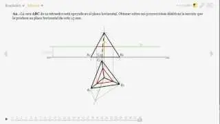 Dibujo T&eacute;cnico - Selectividad 2010 - Secci&oacute;n horizontal de tetraedro - www.mongge.com
