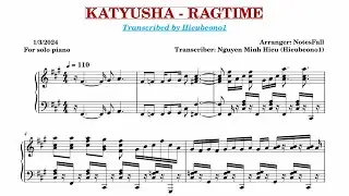 KATYUSHA - RAGTIME (Sheet music)