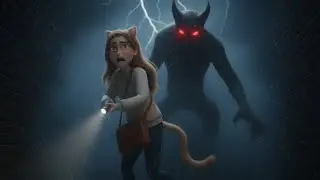 Cat Girl vs Monster in Rain &ndash; The Scariest Night Chase Ever!