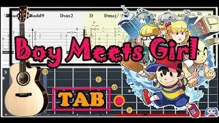 Guitar Tab - EarthBound - Boy Meets Girl (Twoson) OST Fingerstyle Tutorial Sheet Lesson #Anp