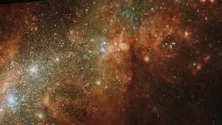 Pan over starburst galaxy NGC 1569