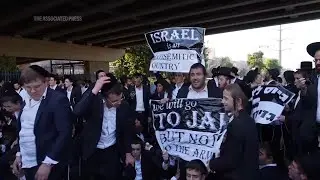 Tense scenes as police in Israel detain ultra-Orthodox Jewish men protesting military recruitment