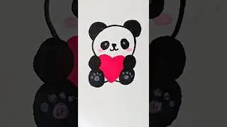 Cute Panda drawing for kids #art #shorts #kidsart #ytshorts #kidsvideo #youtubeshorts #drawing