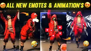 ALL NEW EMOTES & ANIMATIONS FREE FIRE 😍 | FREE FIRE NEW EMOTES 2023 | FREE FIRE OB38 NEW EMOTES .