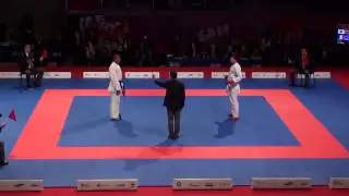 World Combat Games Saint Petersb Final Male Kumite -84kg. Kenji Grillon vs Ryutaro Araga