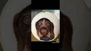 Needle felted German Wirehaired Pointer #needlefelted #needlefelting #dog #dogs