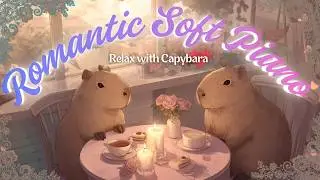 Valentine&rsquo;s Day Soft Piano | Romantic Capybara Candlelight Dinner | Relax & Study Music
