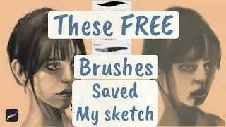 Free Procreate Brushes for Realistic Pencil Portraits ✏️ | Digital Art Tutorial