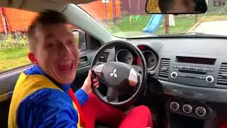 Red Man and Mr. Joe on Nissan Cedric Started Fun Race VS Super Car Lancer 10 13+
