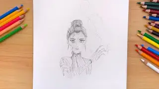 Drawing RUMI with Demon Marks | K-POP DEMON HUNTERS 🎨✏️