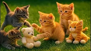Playful Baby Cats on the Lawn 🐾💚 | Funny & Cute Kitten Moments