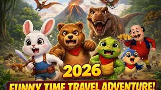 Motu Patlu & Friends' 2026 Time-Travel Adventure | Rabbit, Bear, Turtle & Bird's Epic Journey!