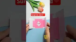 DIY Origami Surprise Card Paper craft  @ArasEasyArt #viral #diy #card #ytshorts