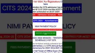 exam fees for CITS 2023 24