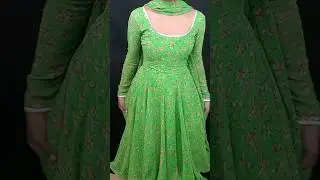 anarkali dress making on old saree #Anarkalicutting #oldsareereuseidea