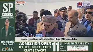 Unemployment issue not just about Govt Jobs: CM Omar Abdullah