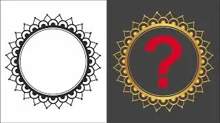 Luxury Golden Circle Frame Design, CorelDraw Tutorials in Hindi