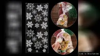 50PCS Gift Pouch Party Supplies Snowflake Transparent Christmas Candy Bags Baking Packaging Cookies