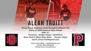 Aleah Truitt Softball Recruiting Video