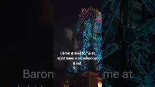 Baron is scary at night #themepark ##rollercoaster #baron1898 #efteling #neverlands #divecoaster