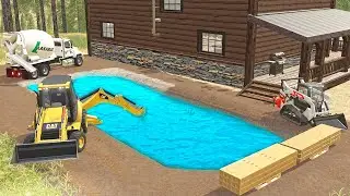 Building a $120,000 Luxury Pool Deck (Landscaping) | FS19