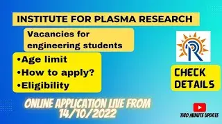 IPR Recruitment 2022 for engineering graduates🔥 #ipr #engineering #jobs #latest