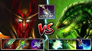 BATTLE OF 7.23E CANCER!!! Ultra Instinct Viper Max Range Vs 120 INT Silencer Godlike Carry DotA 2