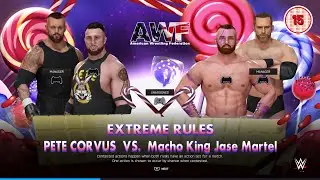 AWF American Wrestling Federation (15+) Corvus vs Macho king Jase Martel WWE 2K25