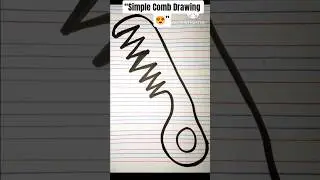 😱 😜 🤗 💕🔔👍Amazing Comb Drawing | Simple Comb Sketch 🎨 | Viral Drawing Shorts#shorts