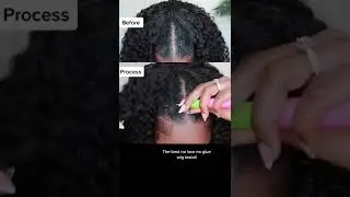 The best no lace no glue wig install 🔥🔥🔥🔥#shorts