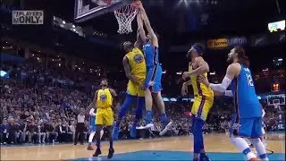 Alex Abrines dunks on Jordan Bell