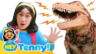 🦖 ROARR! T-Rex VS Triceratops | Dinosaur for Kids | Educational Video for Kids | Hey Tenny!