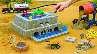 DIY Science Project Mini Water Well - How to make a modern glass aquarium with Mini Hand Pump