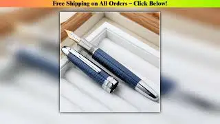 Twilight Blue MAJOHN P136 Resin-coated Metal Piston Fountain Pen Three-Dimensional Pattern