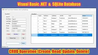 VB.NET and SQLite - Perform CRUD Operation (Create, Read, Update, Delete)